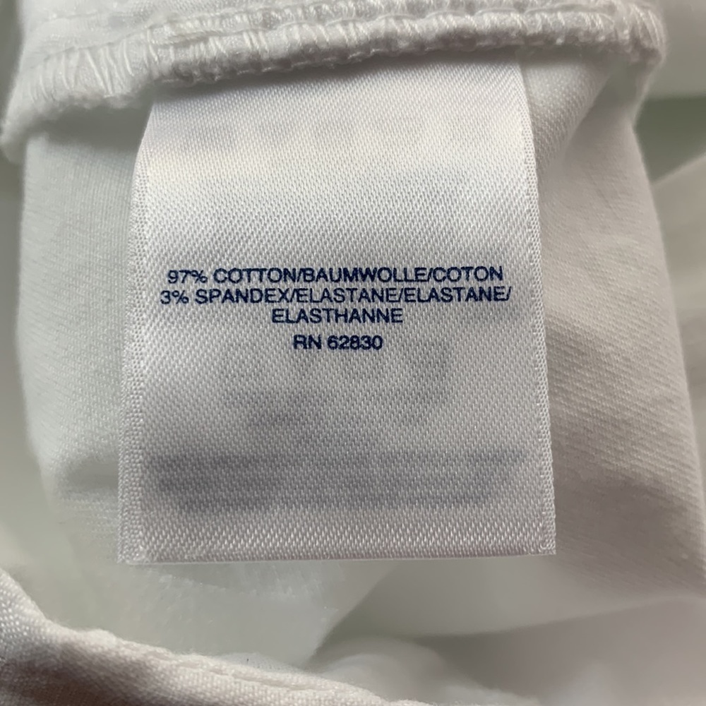 NWOT Lands' End Women Chino 7 Inch Short White Petite 4 - Picture 8 of 9